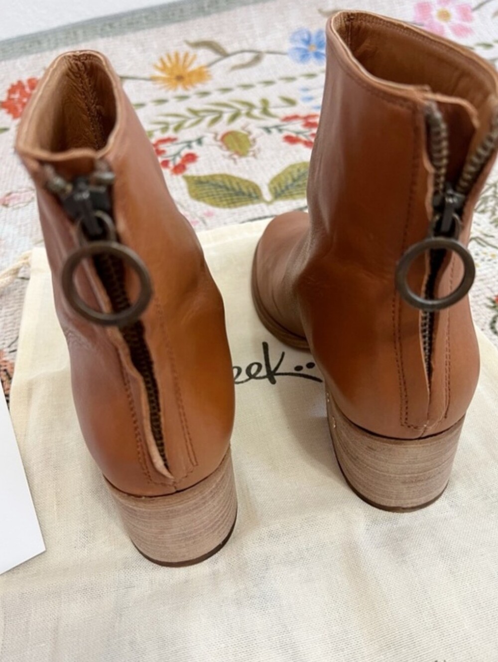 New In Box Anthropologie Beek Pheasant Leather Boots - Picture 9 of 16